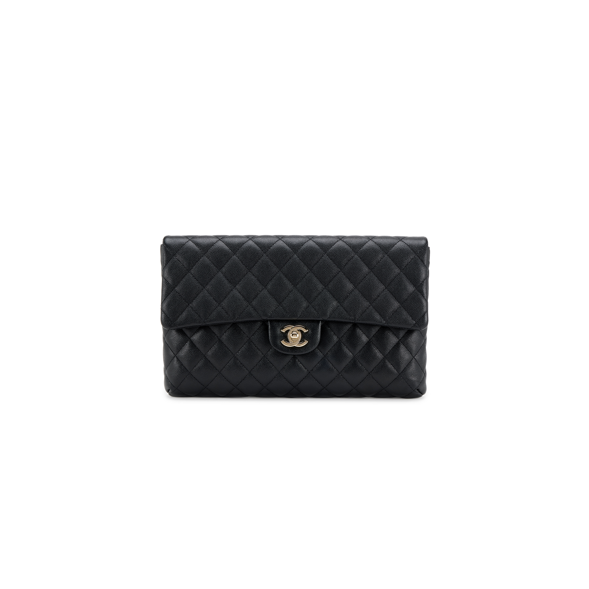 CHANEL QUILTED CAVIAR FLAP CLUTCH (28*20*3cm)